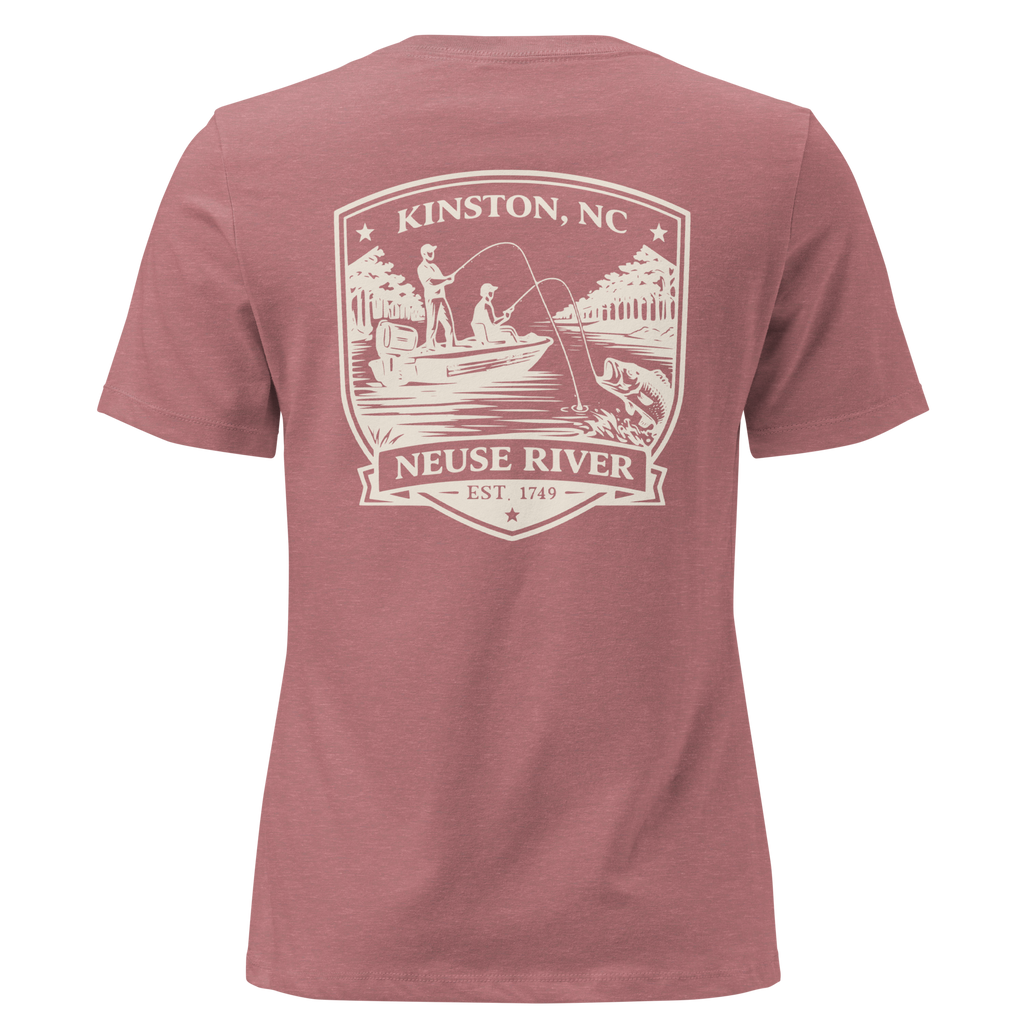 Kinston NC - Neuse River Fishing- Women's Relaxed T-Shirt
