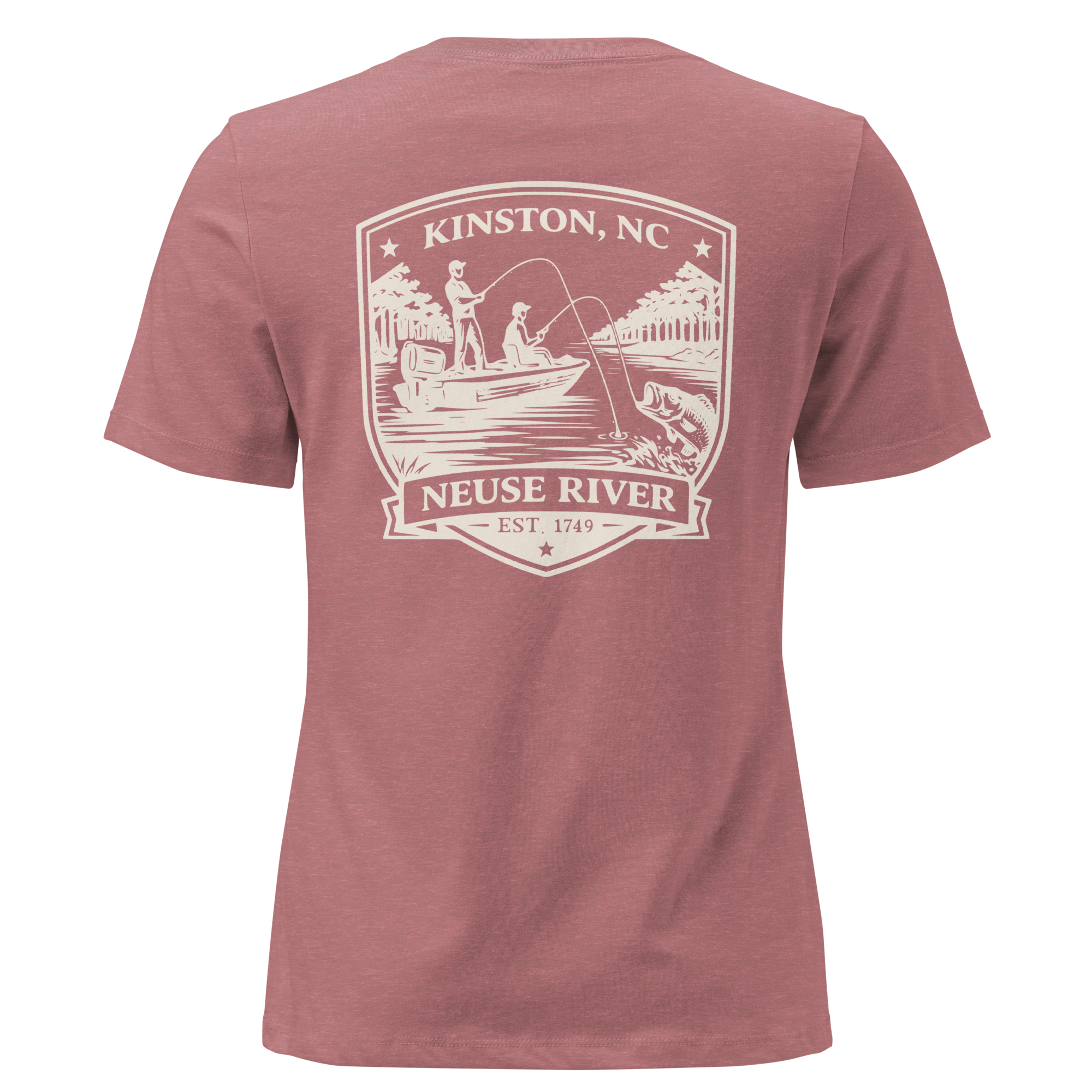 Kinston NC - Neuse River Fishing- Women's Relaxed T-Shirt