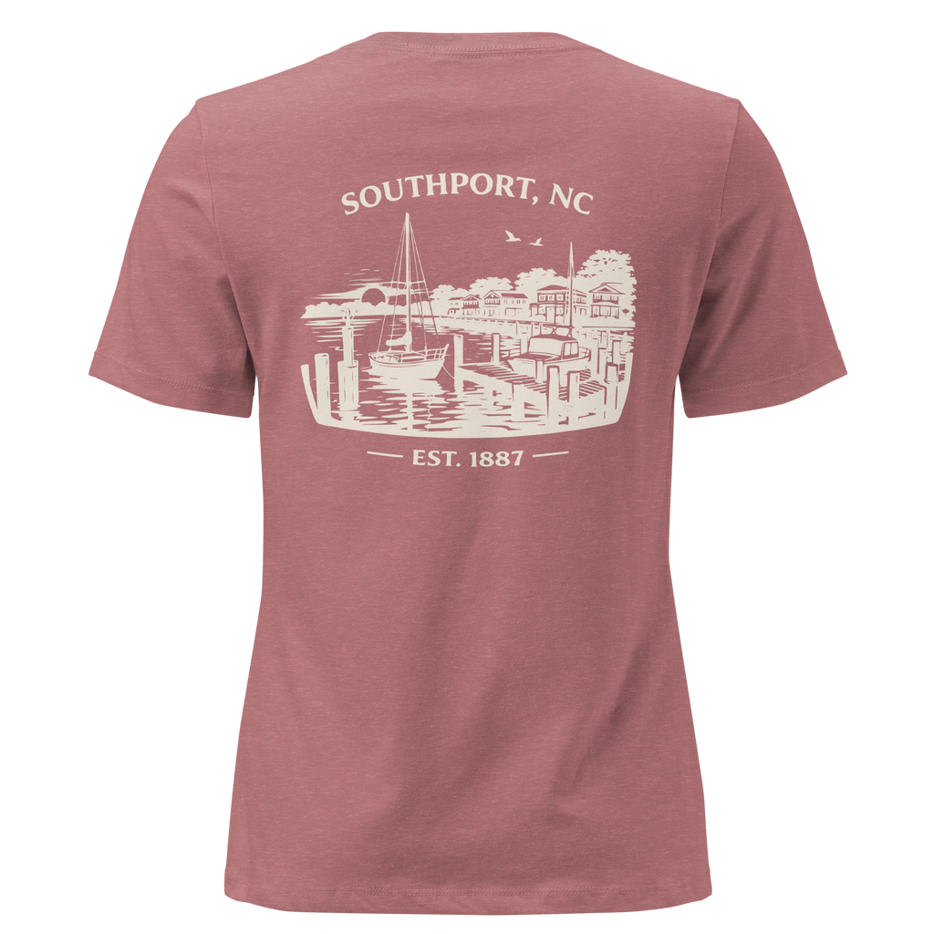 Southport NC - Waterfront- Women's Relaxed T-Shirt