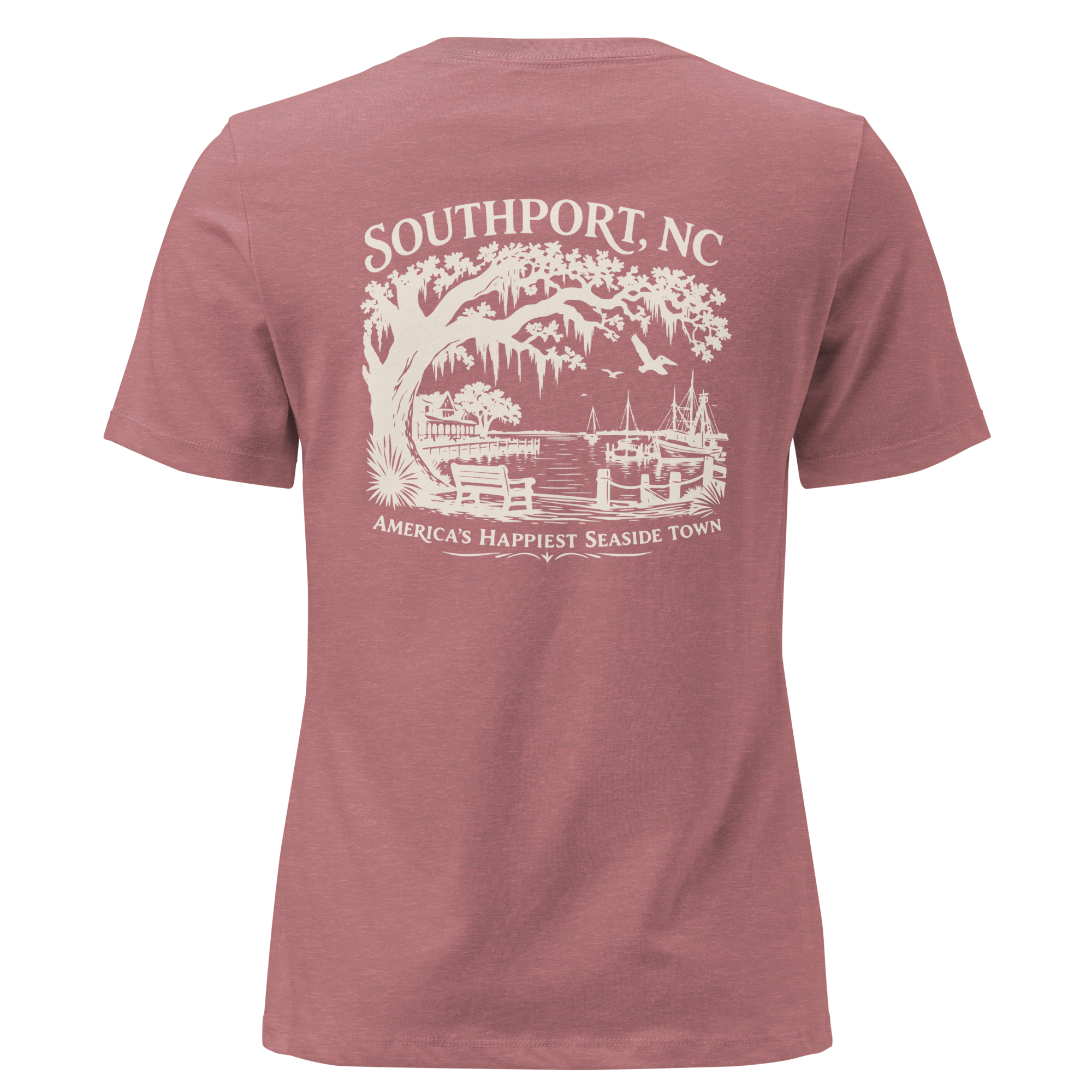 Southport NC - Happy Seaside Town- Women's Relaxed T-Shirt