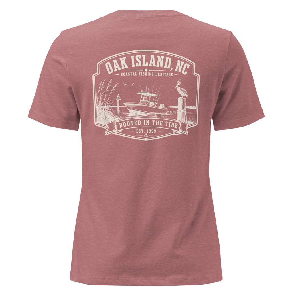Oak Island, NC - Rooted in the Tide - Women's Relaxed T-Shirt