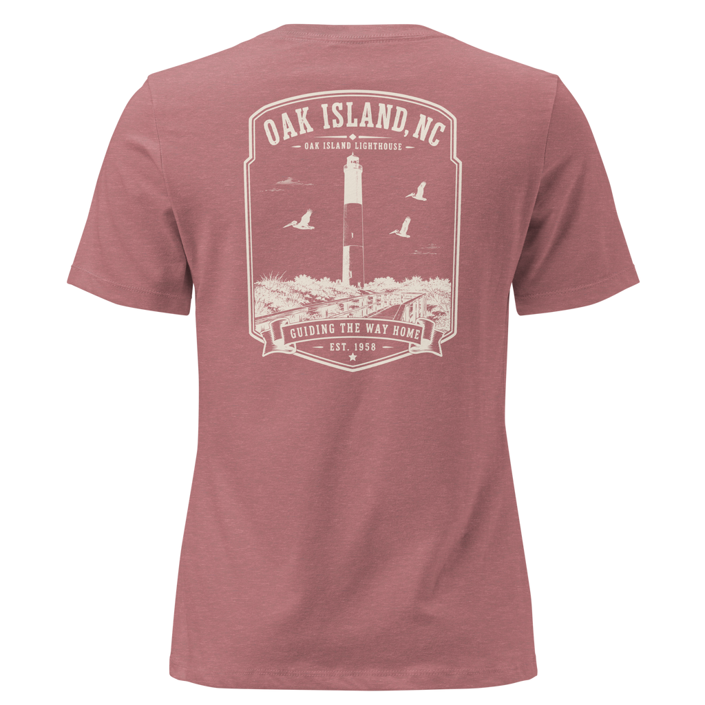 Oak Island, NC - Oak Island Lighthouse - Women's Relaxed T-Shirt