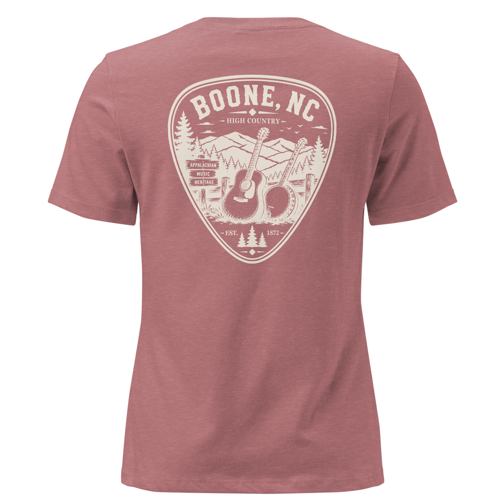 Boone NC - Mountain Music - Women's Relaxed T-Shirt