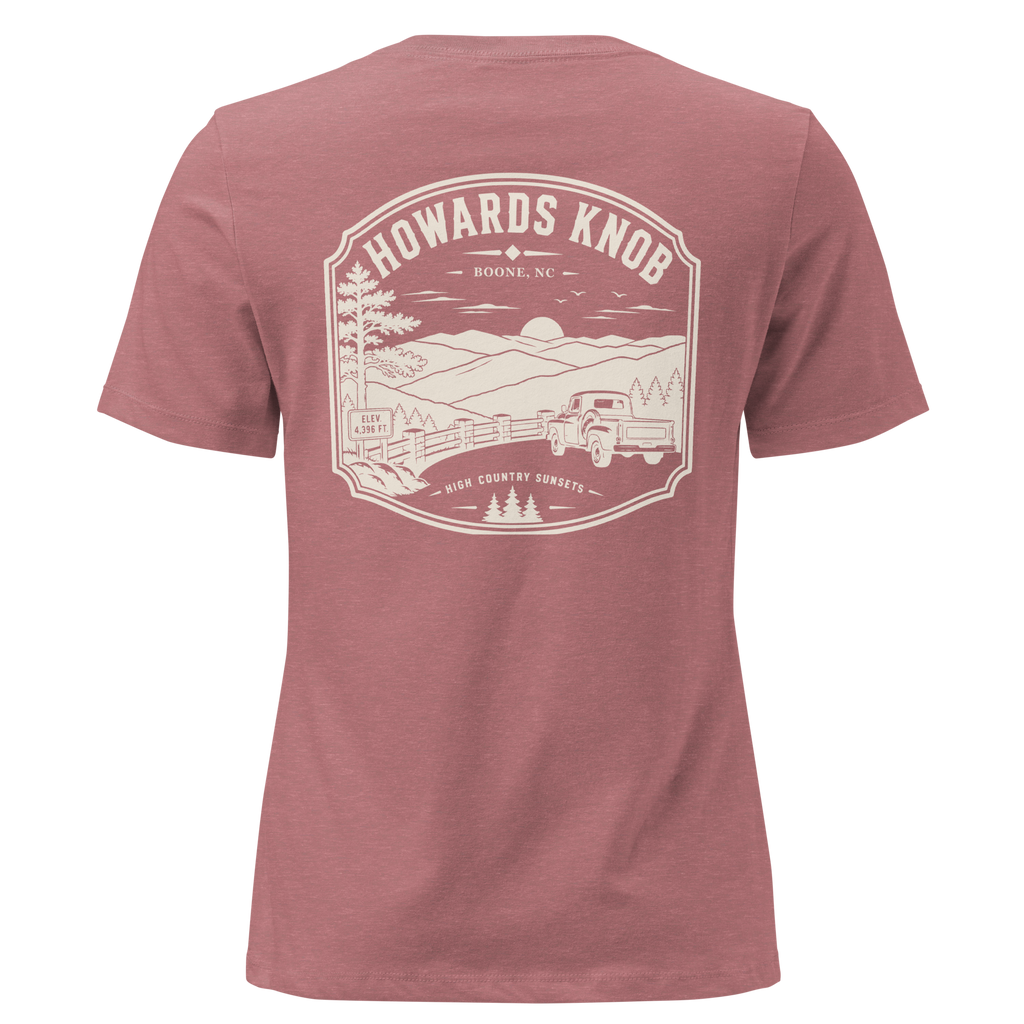 Boone NC - Howard's Knob - Women's Relaxed T-Shirt