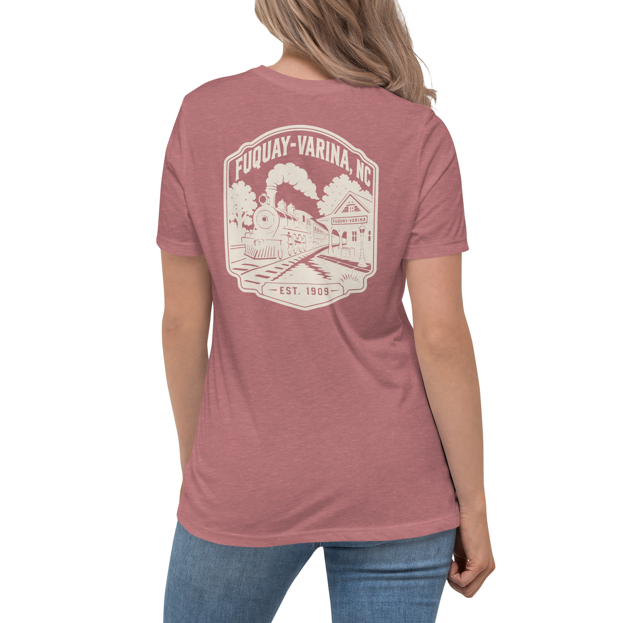 Fuquay Varina NC - Railroad Town- Women's Relaxed T-Shirt