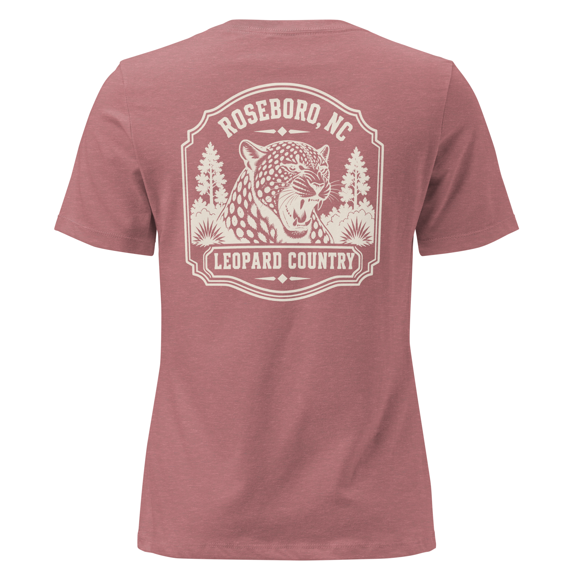 Roseboro NC - Leopard Country- Women's Relaxed T-Shirt