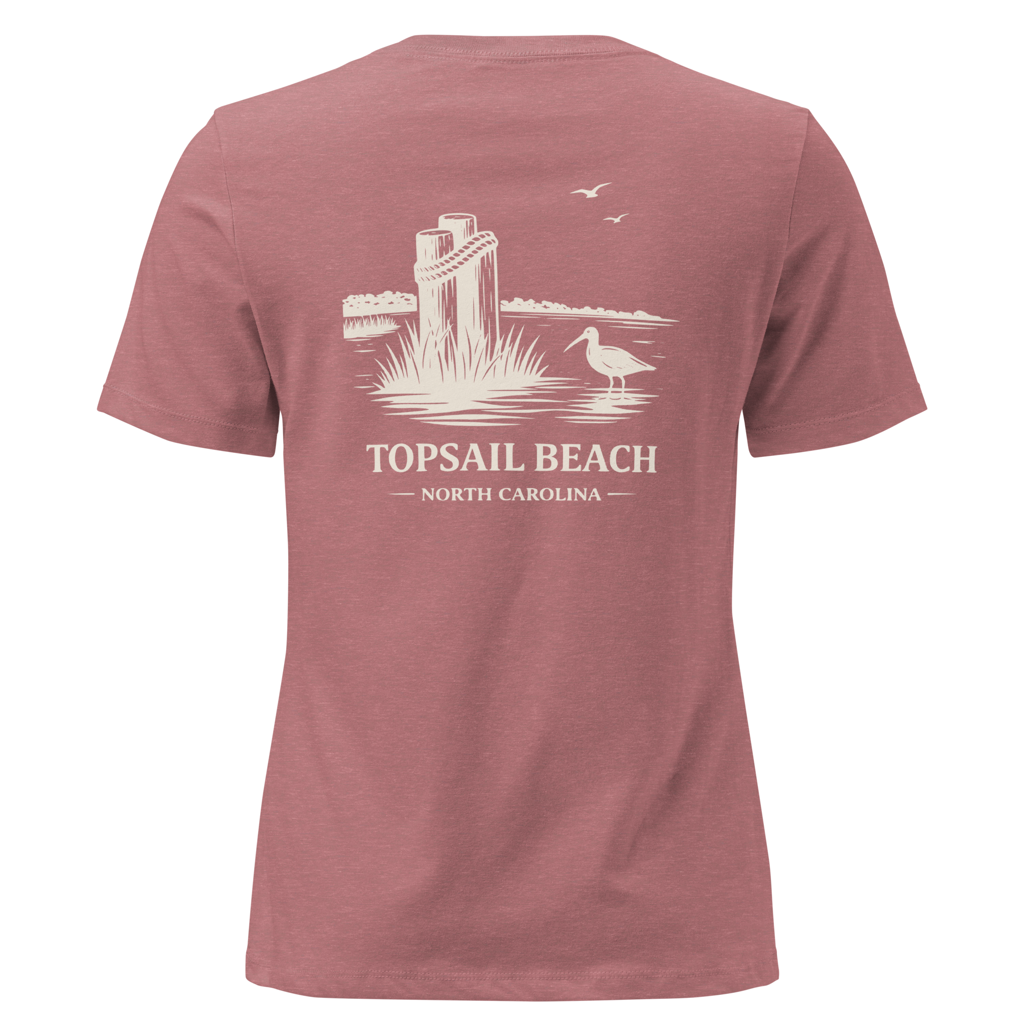 Topsail Beach NC - The Sandpiper- Women's Relaxed T-Shirt
