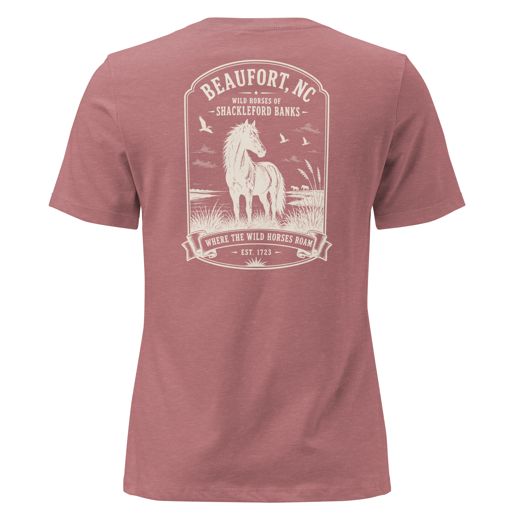 Beaufort, NC - Wild Horses of Shackleford Banks - Women's Relaxed T-Shirt