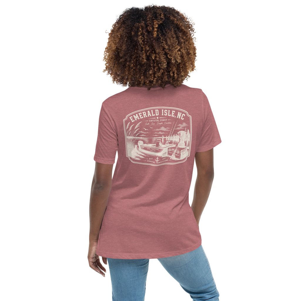 Emerald Isle NC - Salt, Sun, Simple - Women's Relaxed T-Shirt