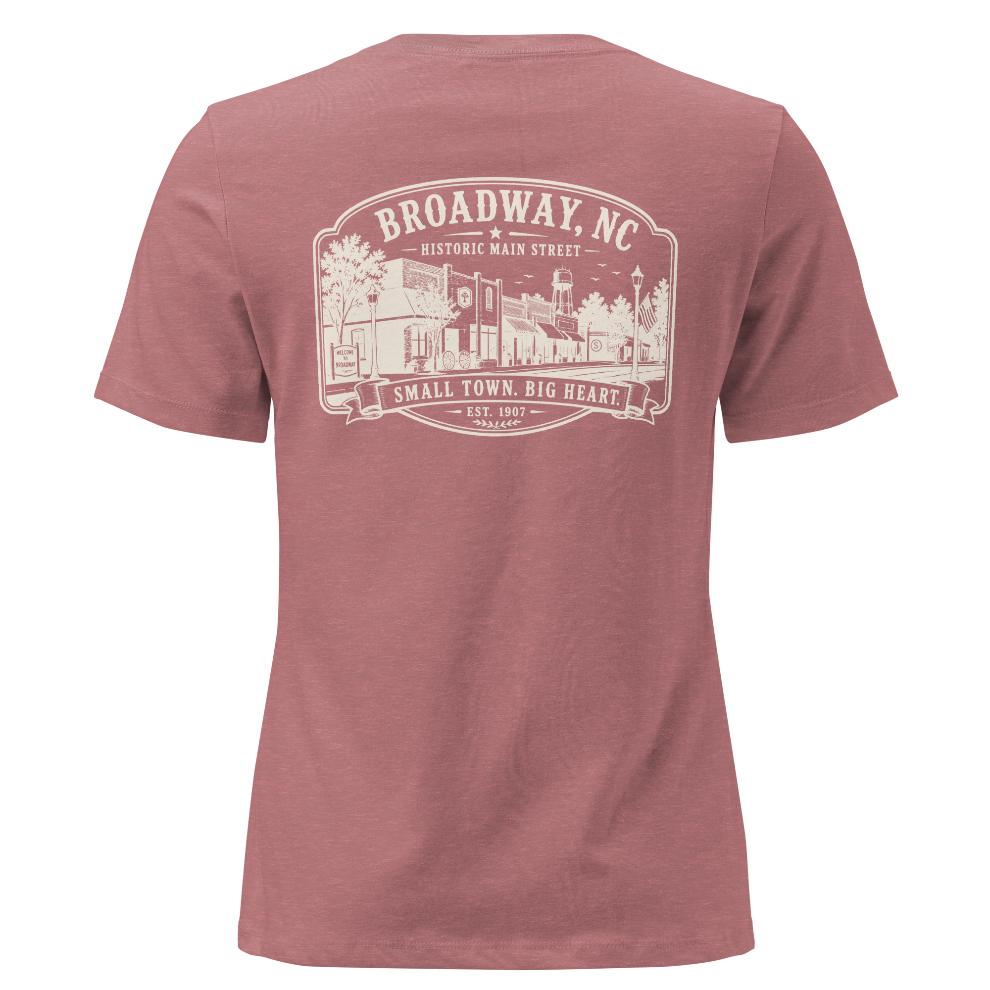 Broadway, NC - Main Street - Women's Relaxed T-Shirt