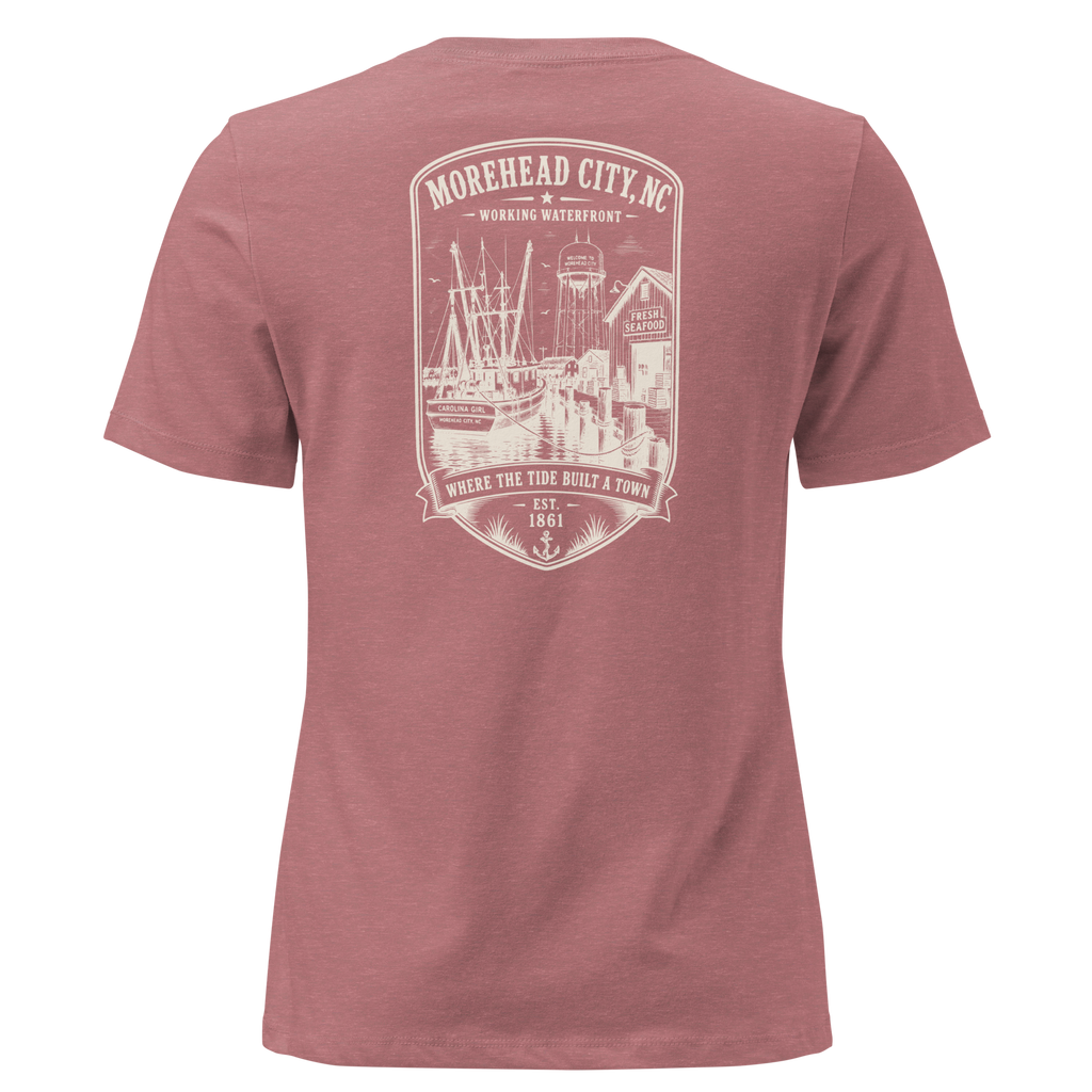 Morehead City, NC - Historic Waterfront - Women's Relaxed T-Shirt