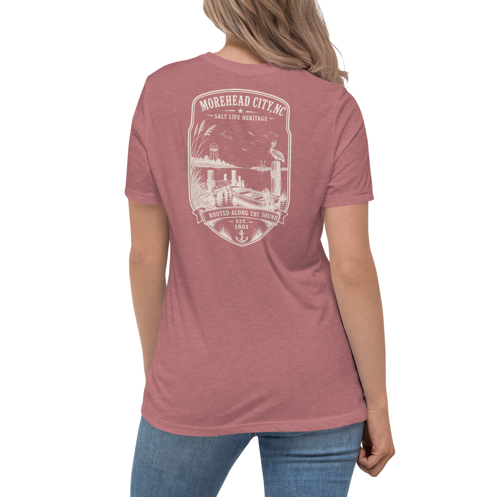 Morehead City, NC - Rooted Along the Sound - Women's Relaxed T-Shirt