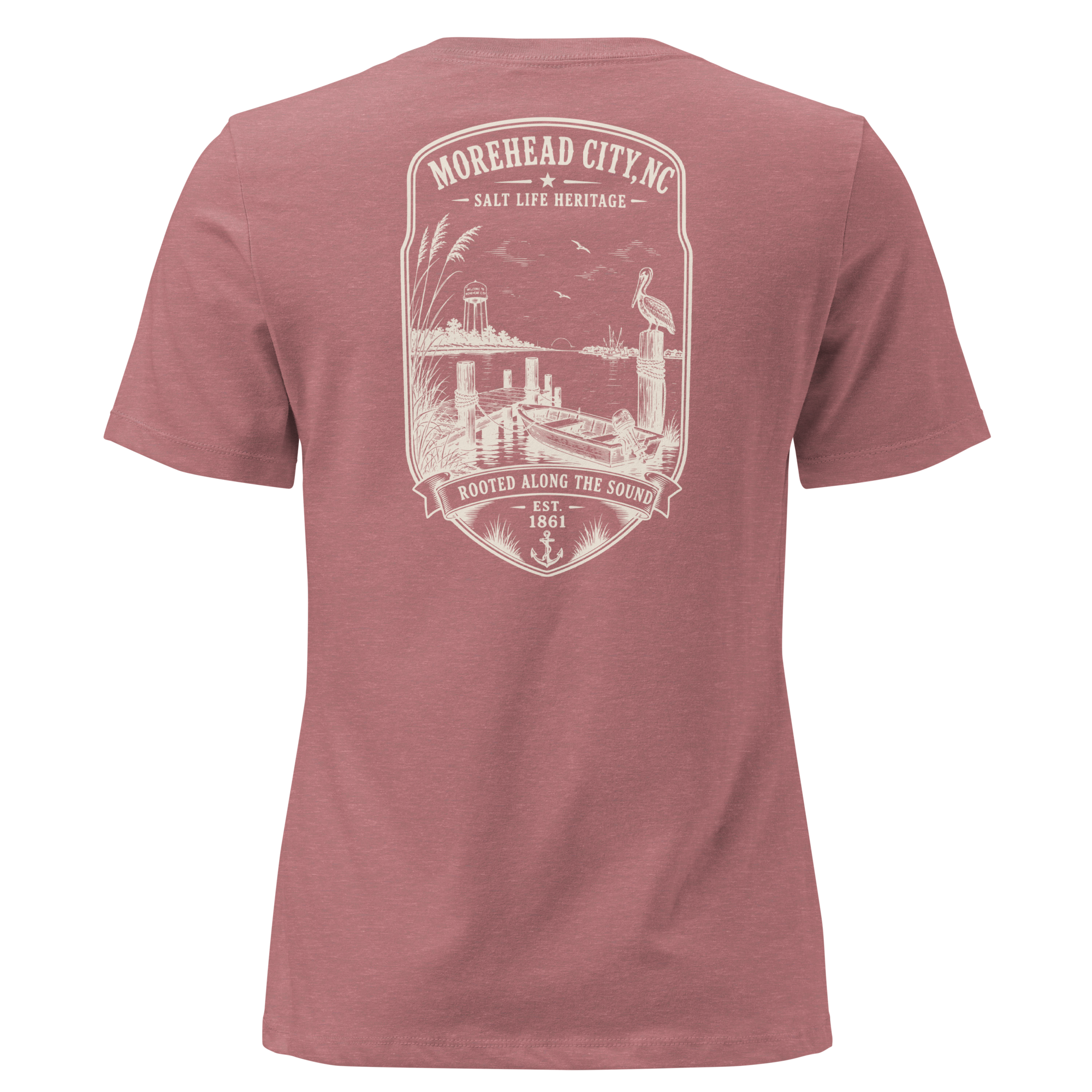 Morehead City, NC - Rooted Along the Sound - Women's Relaxed T-Shirt