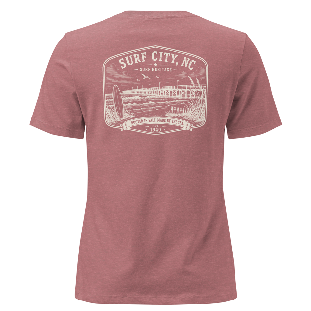 Surf City, NC - Surf Heritage - Women's Relaxed T-Shirt