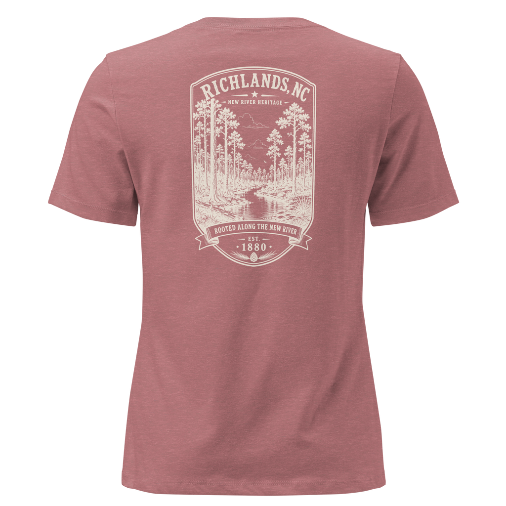 Richlands, NC - Rooted Along the New River - Women's Relaxed T-Shirt