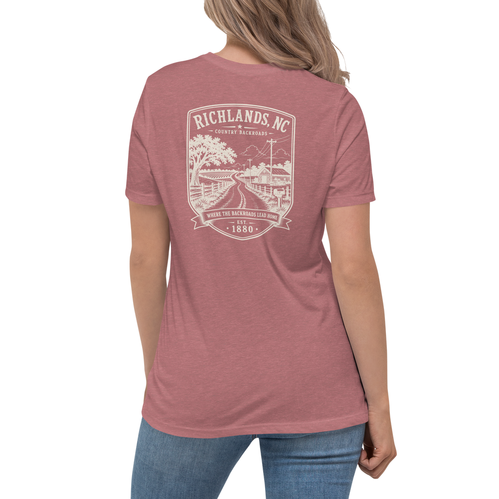 Richlands, NC - Country Backroads - Women's Relaxed T-Shirt