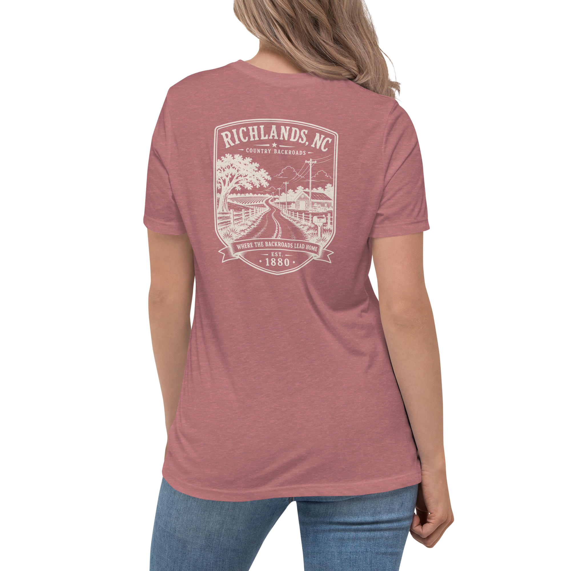Richlands, NC - Country Backroads - Women's Relaxed T-Shirt