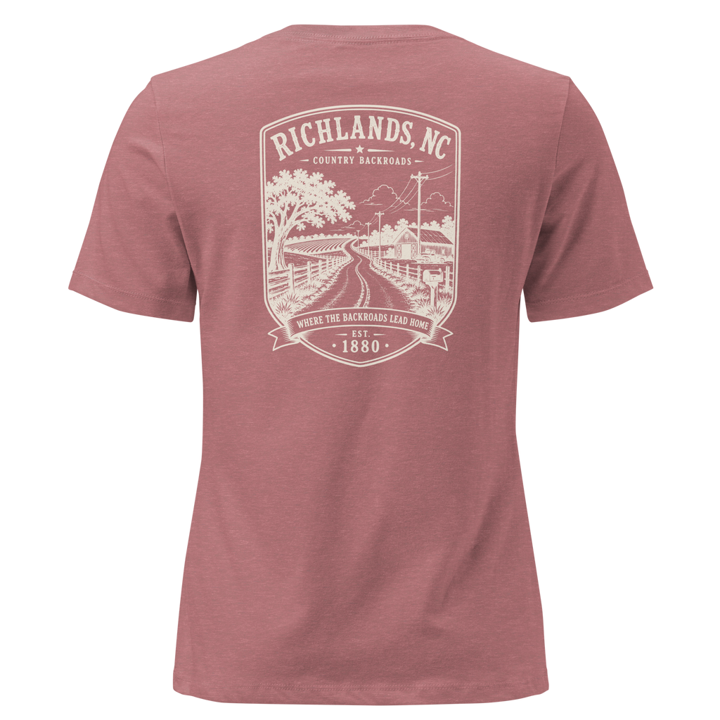 Richlands, NC - Country Backroads - Women's Relaxed T-Shirt