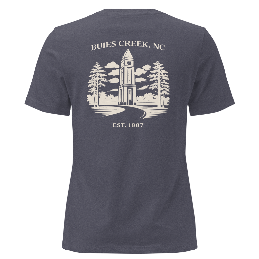 Buies Creek, NC - Campus Tower - Women's Relaxed T-Shirt