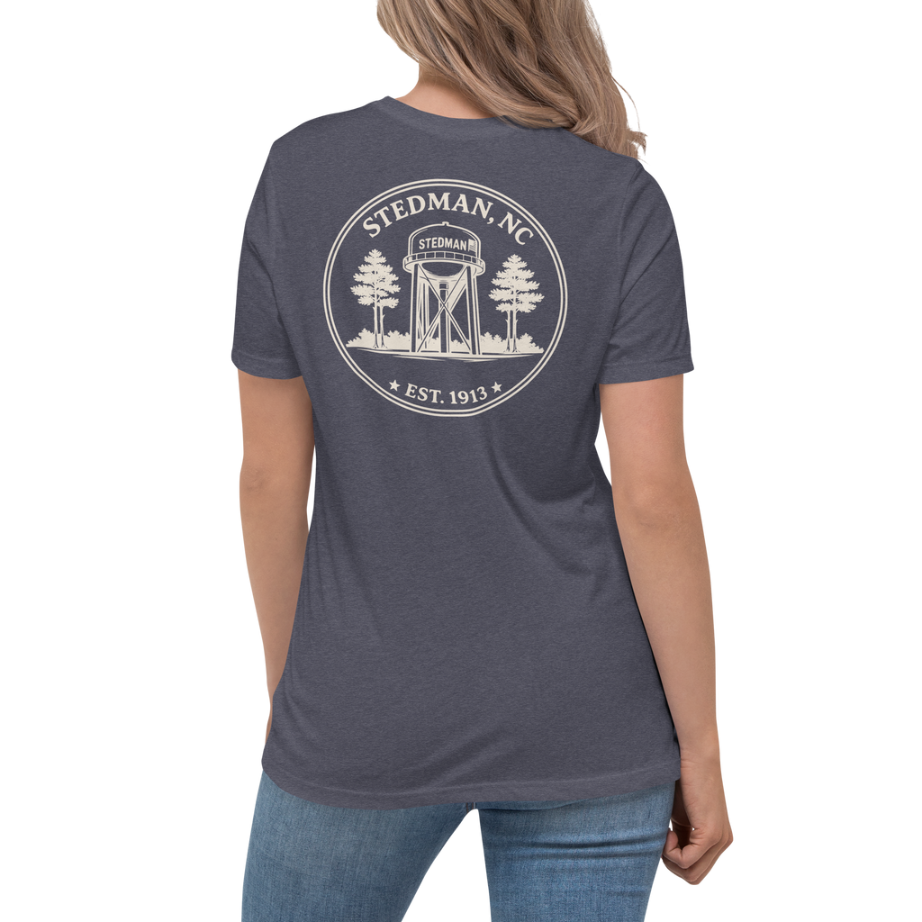 Stedman, NC - Stedman Water Tower Round Badge - Women's Relaxed T-Shirt