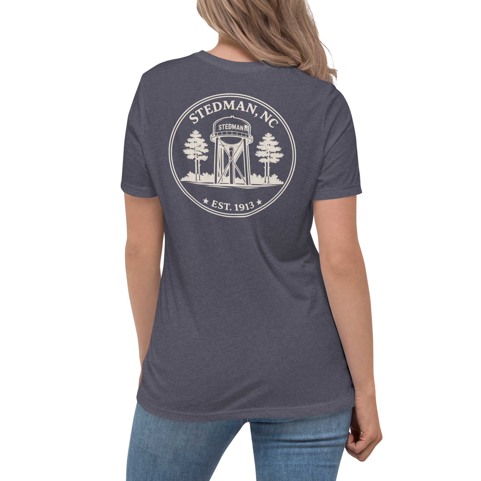 Stedman, NC - Stedman Water Tower Round Badge - Women's Relaxed T-Shirt