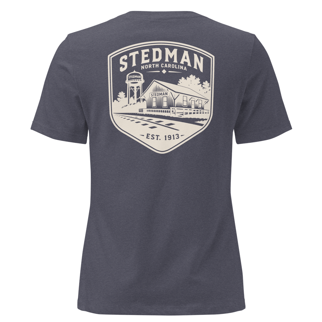 Stedman, NC - Stedman Train Depot Badge- Women's Relaxed T-Shirt