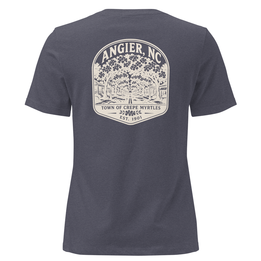 Angier NC - Town of Crepe Myrtles- Women's Relaxed T-Shirt