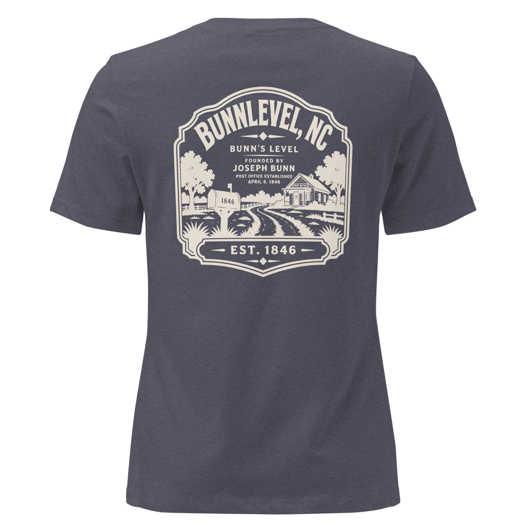 Bunnlevel NC - Town Heritage- Women's Relaxed T-Shirt