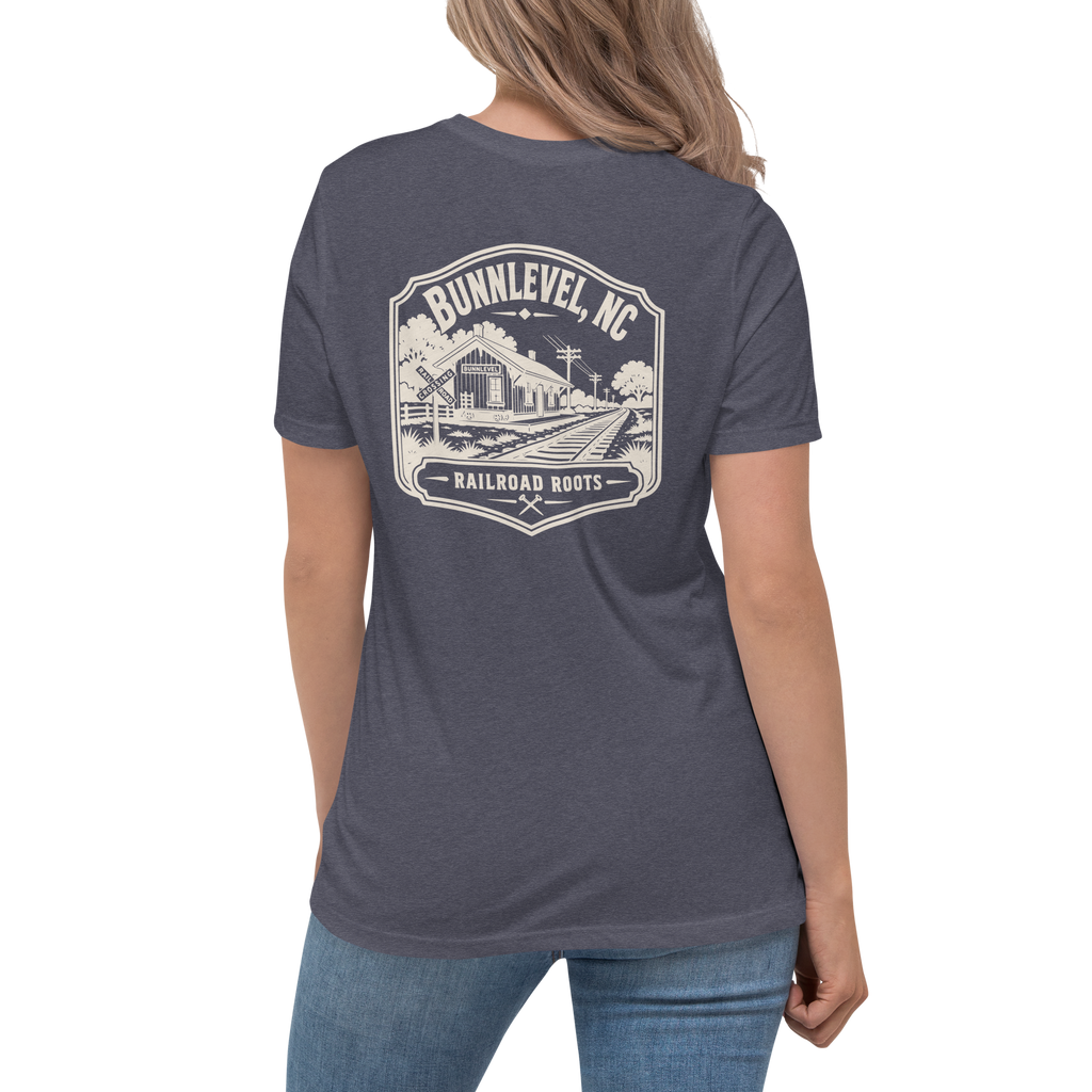 Bunnlevel NC - Railroad Town- Women's Relaxed T-Shirt