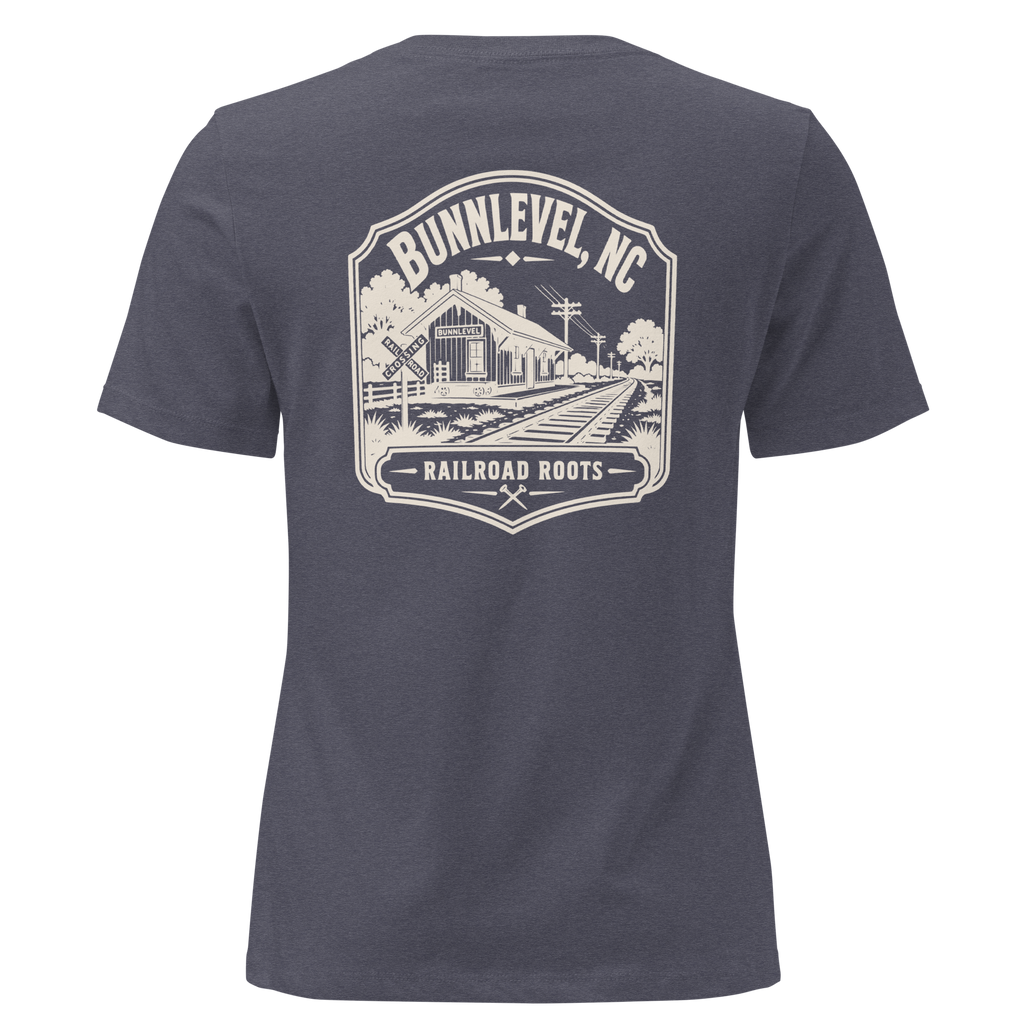 Bunnlevel NC - Railroad Town- Women's Relaxed T-Shirt