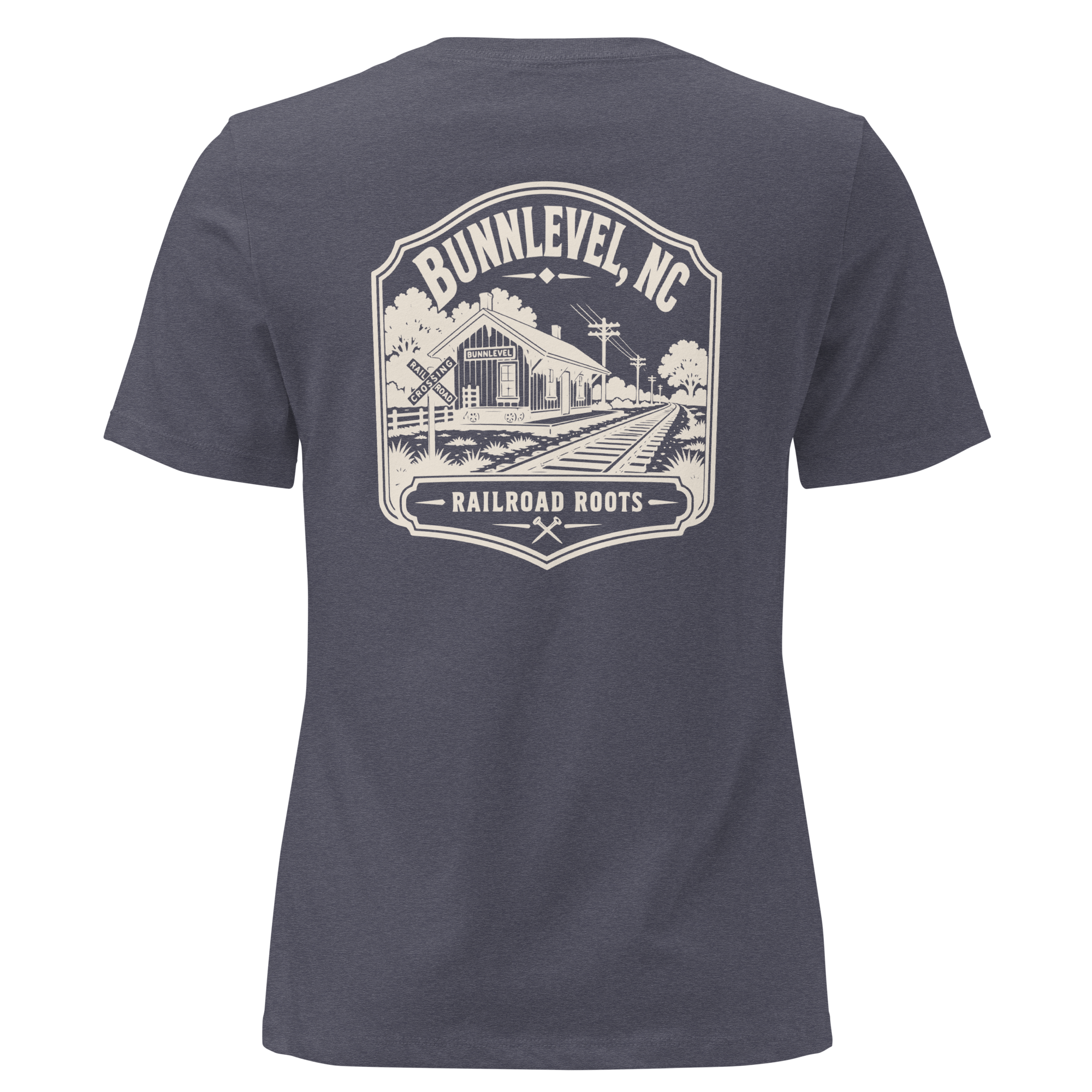 Bunnlevel NC - Railroad Town- Women's Relaxed T-Shirt