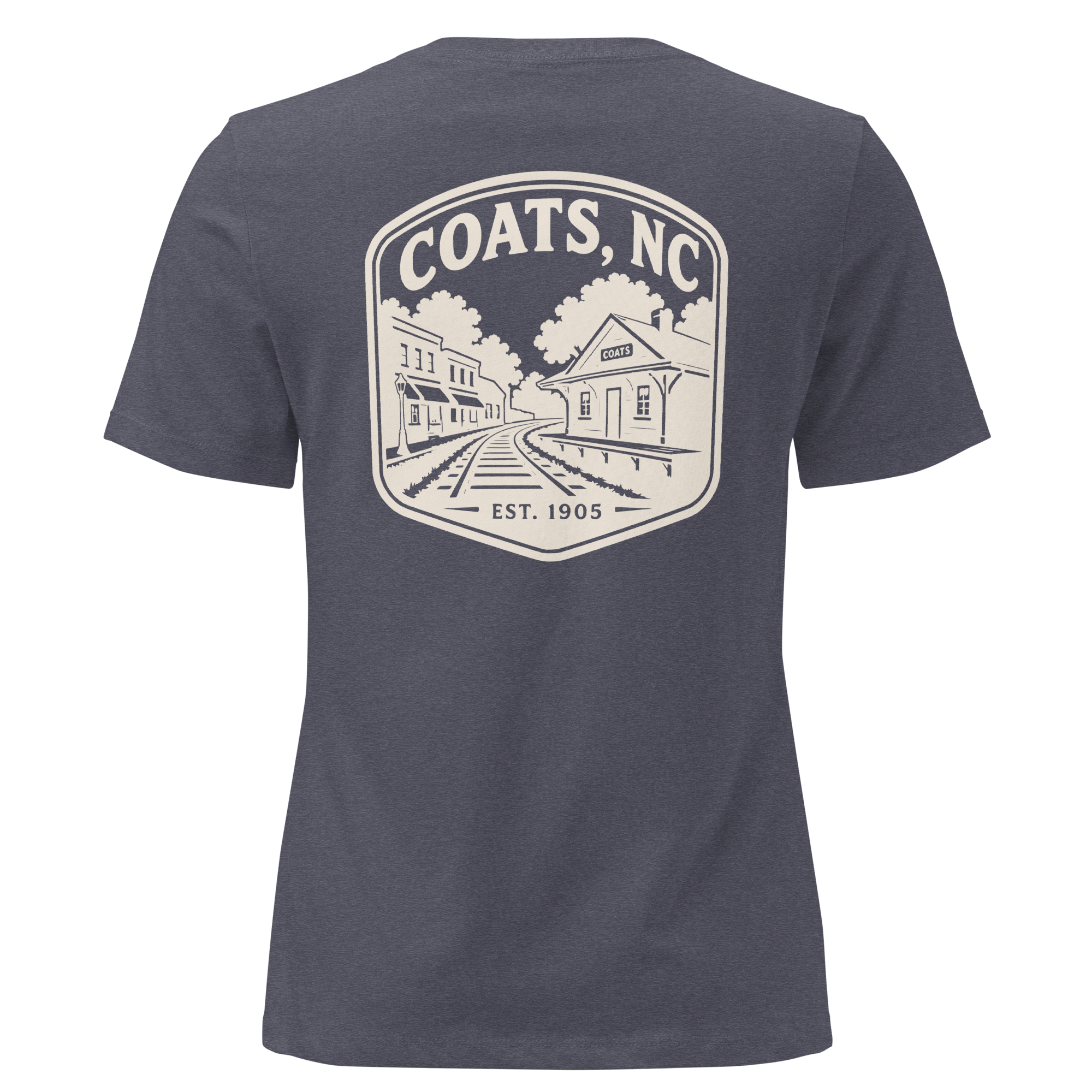 Coats NC - Railroad Town- Women's Relaxed T-Shirt