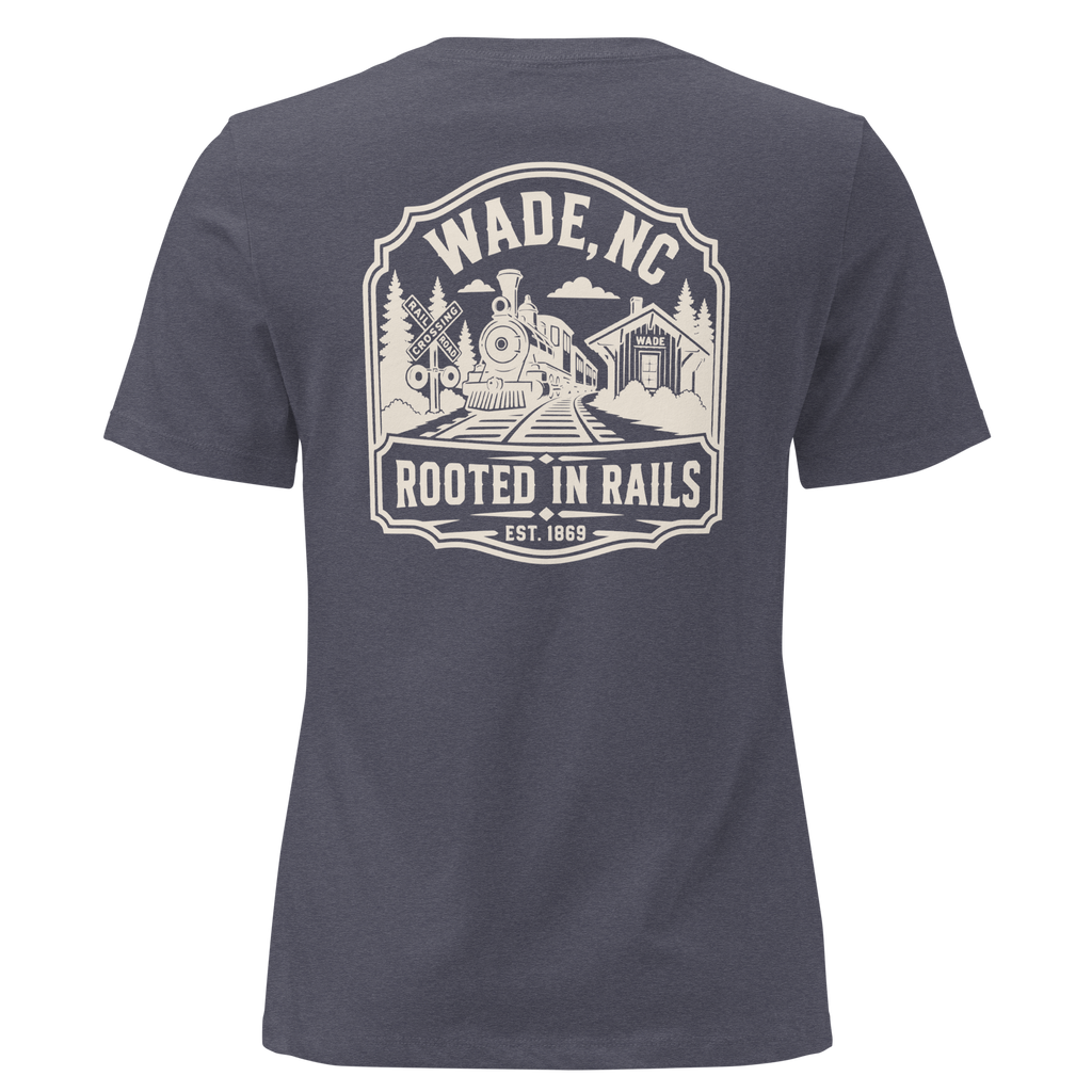 Wade NC - Railroad Town- Women's Relaxed T-Shirt