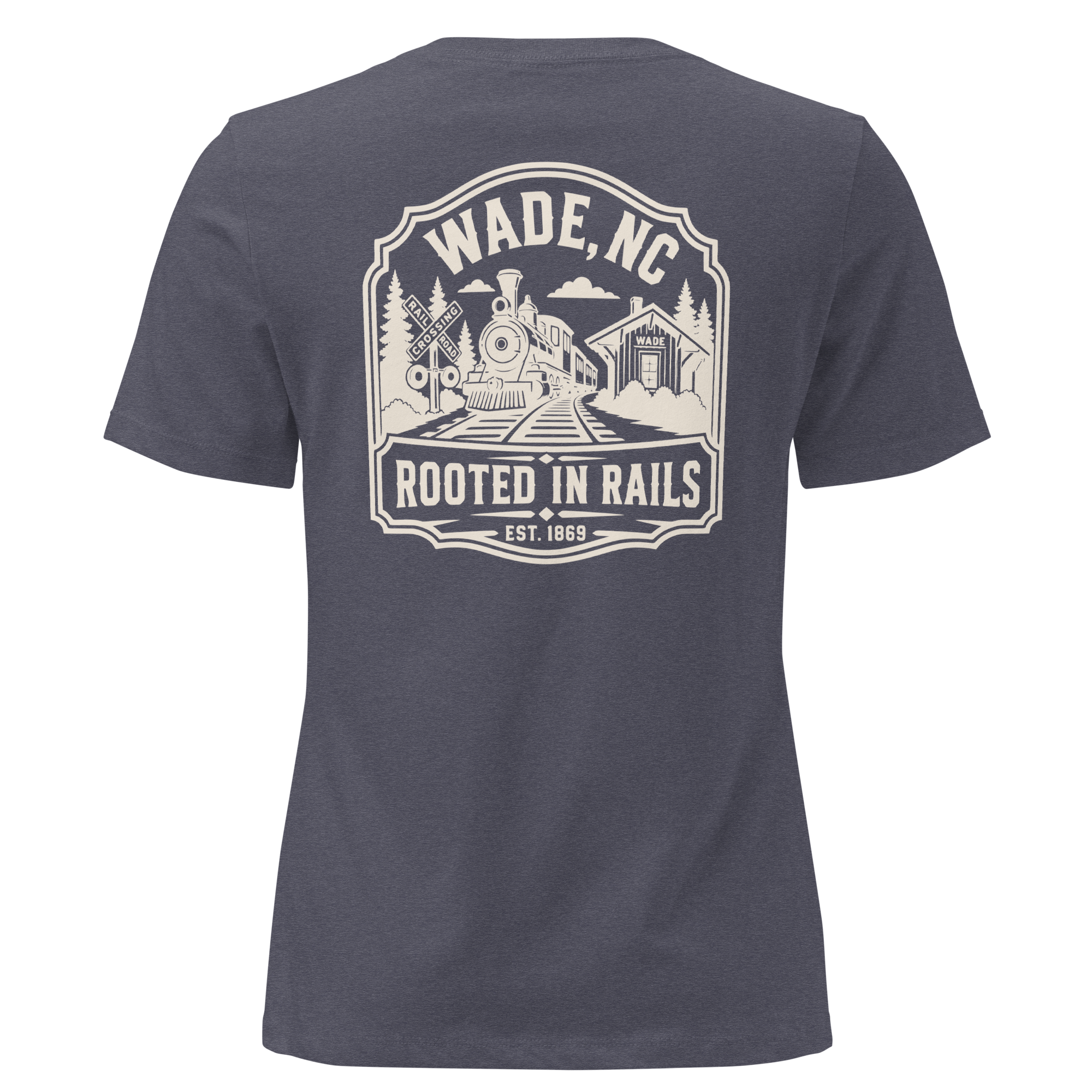 Wade NC - Railroad Town- Women's Relaxed T-Shirt
