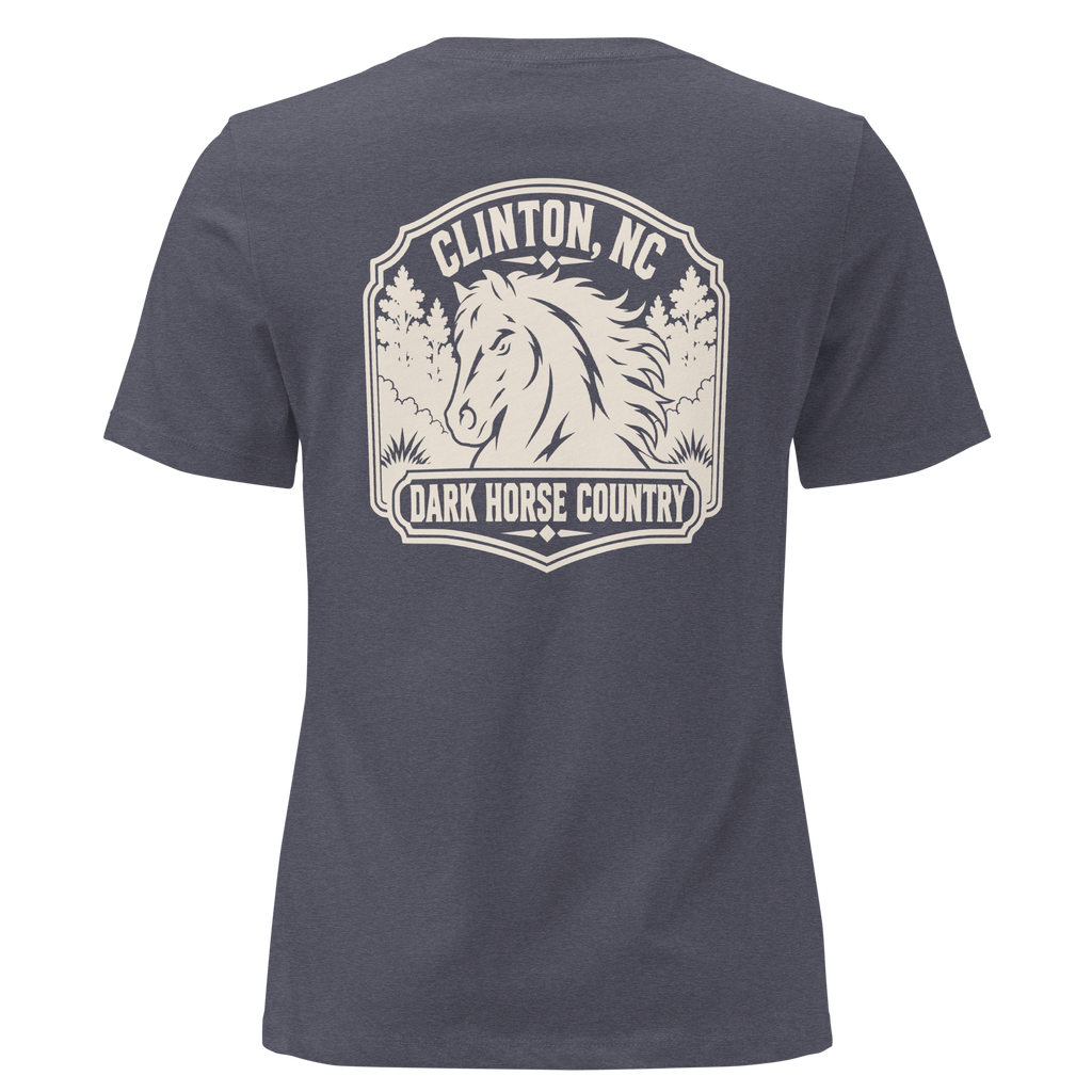Clinton NC - Dark Horse Country- Women's Relaxed T-Shirt