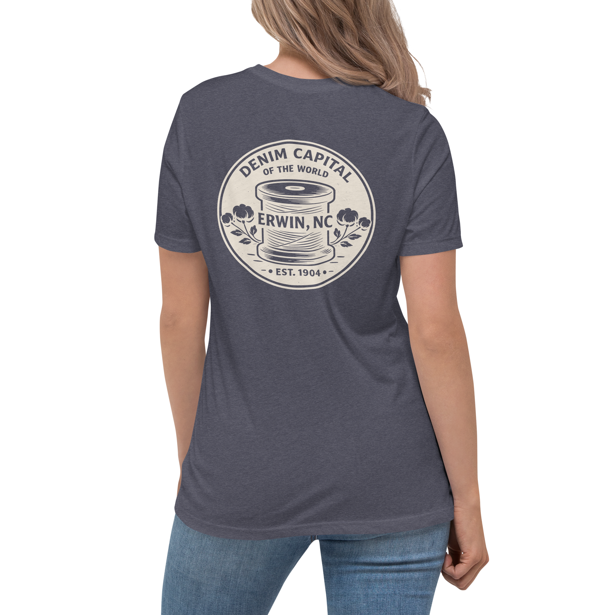 Erwin NC - Denim Capital- Women's Relaxed T-Shirt