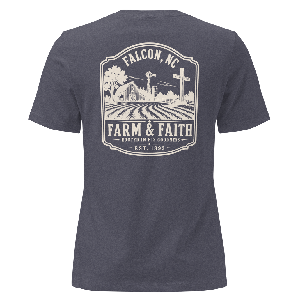Falcon NC - Farm & Faith- Women's Relaxed T-Shirt