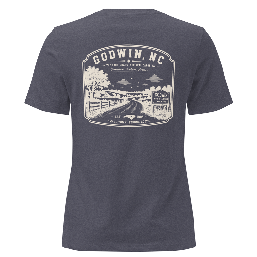 Godwin NC - The Back Roads- Women's Relaxed T-Shirt