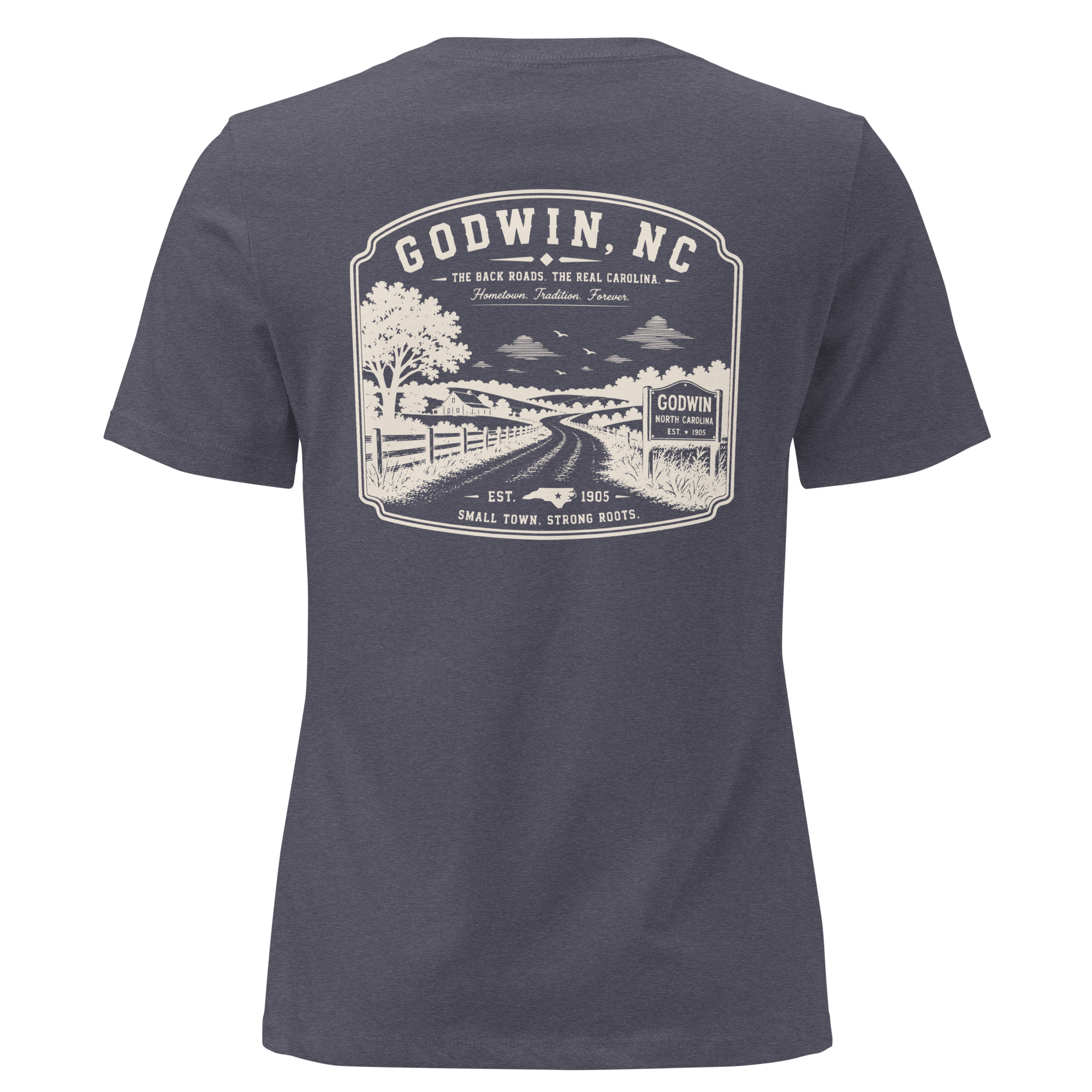 Godwin NC - The Back Roads- Women's Relaxed T-Shirt