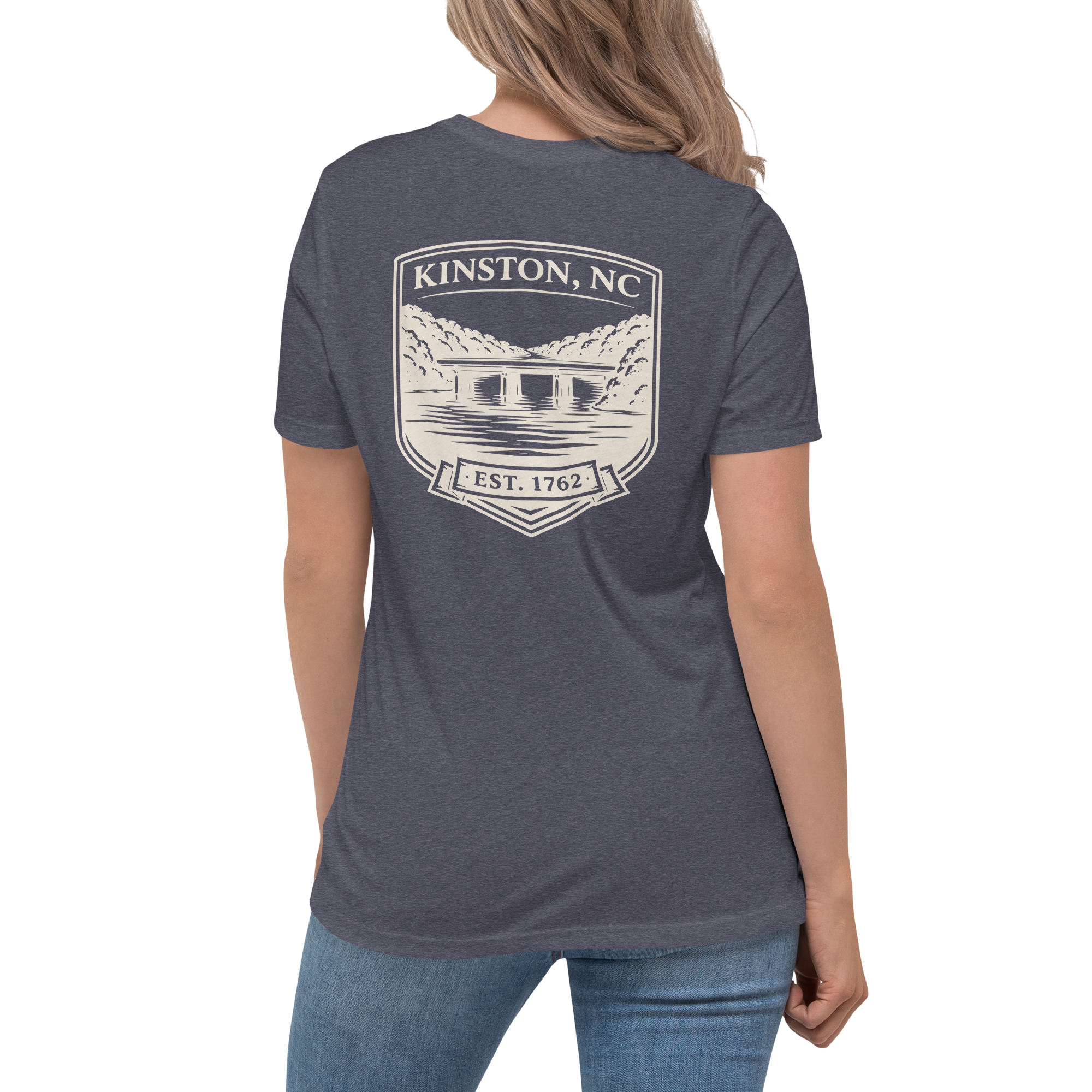 Kinston NC - Neuse River Bridge- Women's Relaxed T-Shirt