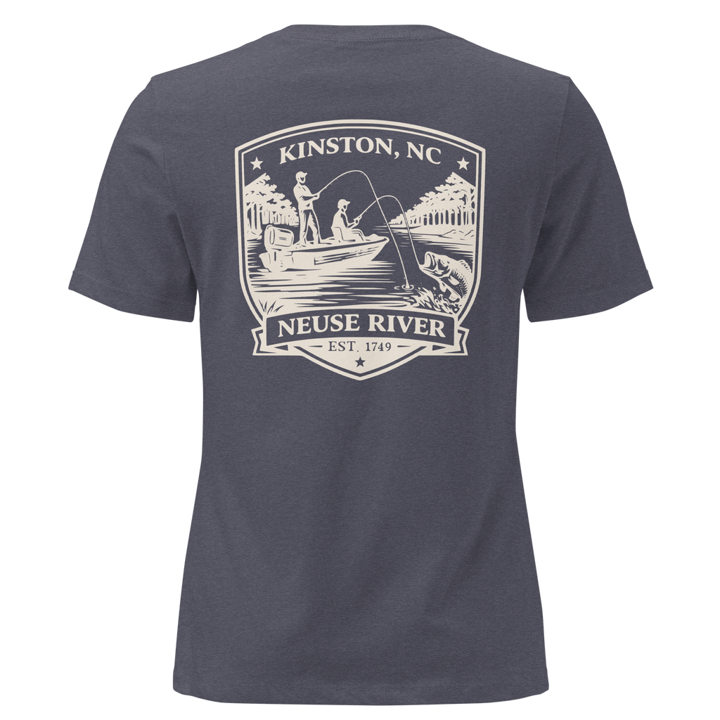 Kinston NC - Neuse River Fishing- Women's Relaxed T-Shirt