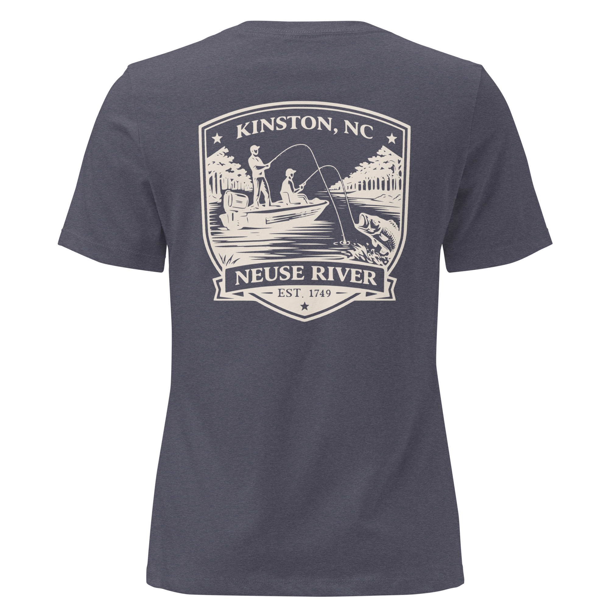 Kinston NC - Neuse River Fishing- Women's Relaxed T-Shirt