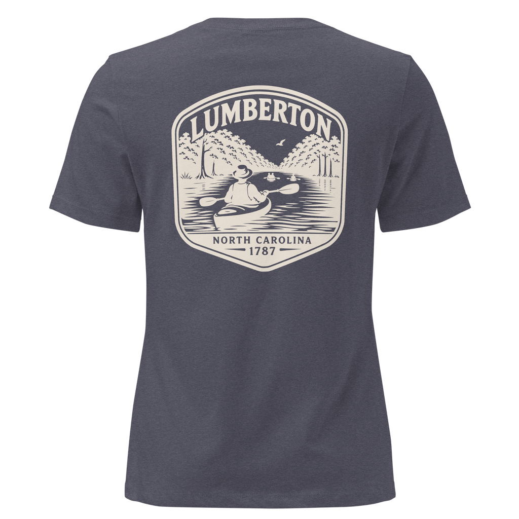 Lumberton NC - Kayak on River- Women's Relaxed T-Shirt