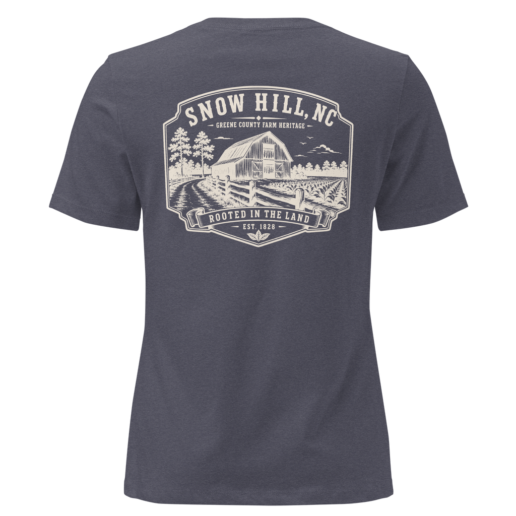 Snow Hill, NC - Rooted in the Land - Women's Relaxed T-Shirt