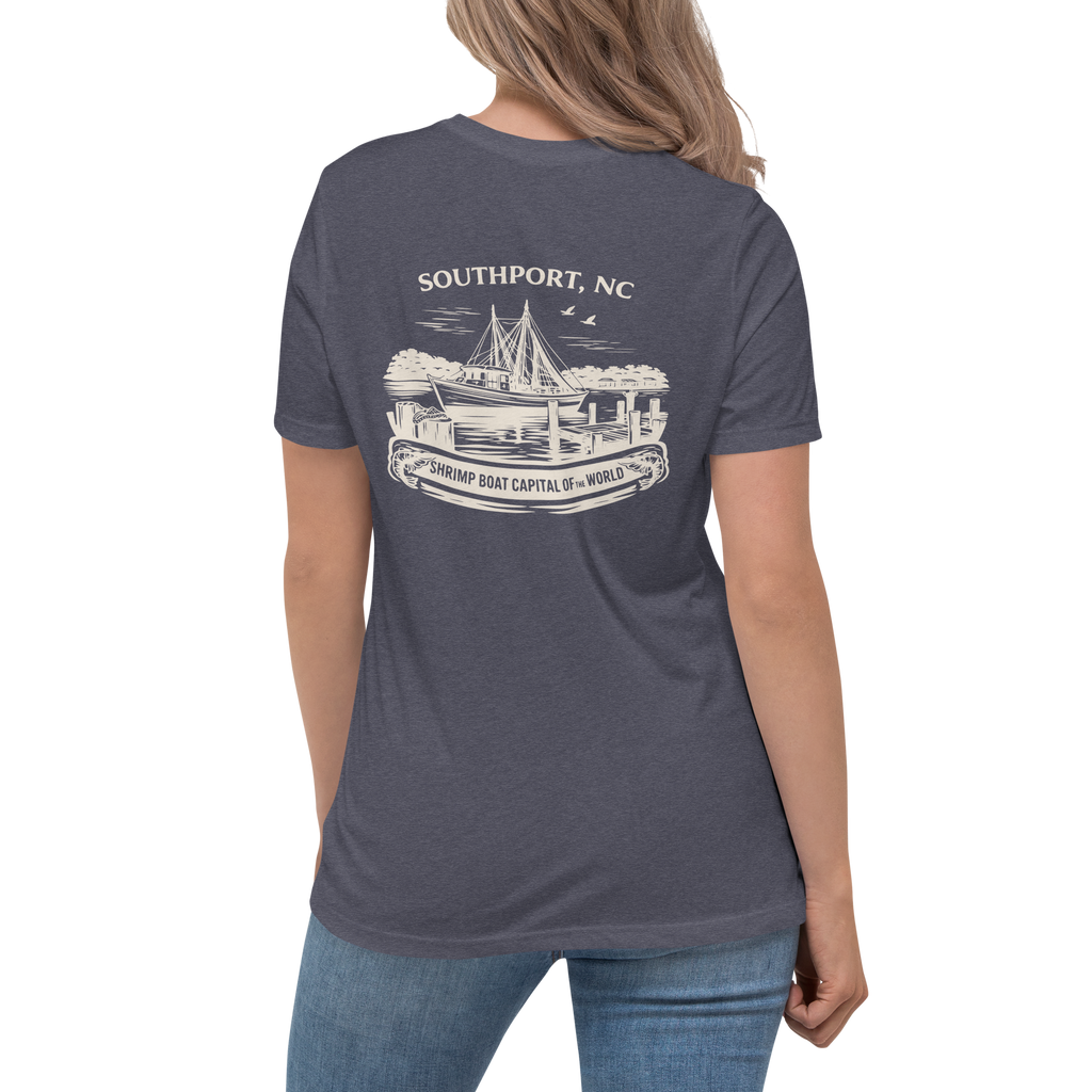 Southport NC - Shrimp Boat Capital- Women's Relaxed T-Shirt