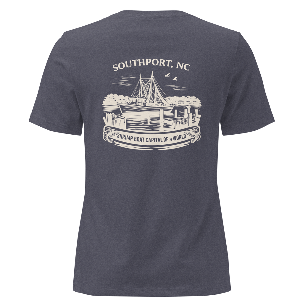 Southport NC - Shrimp Boat Capital- Women's Relaxed T-Shirt