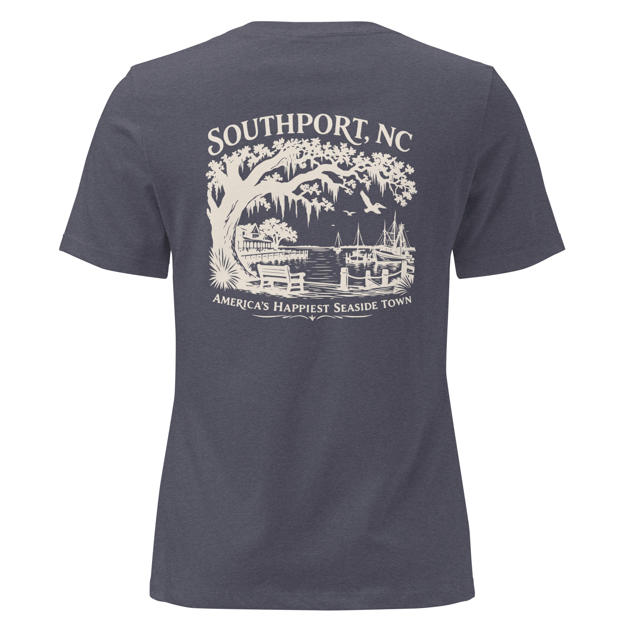 Southport NC - Happy Seaside Town- Women's Relaxed T-Shirt