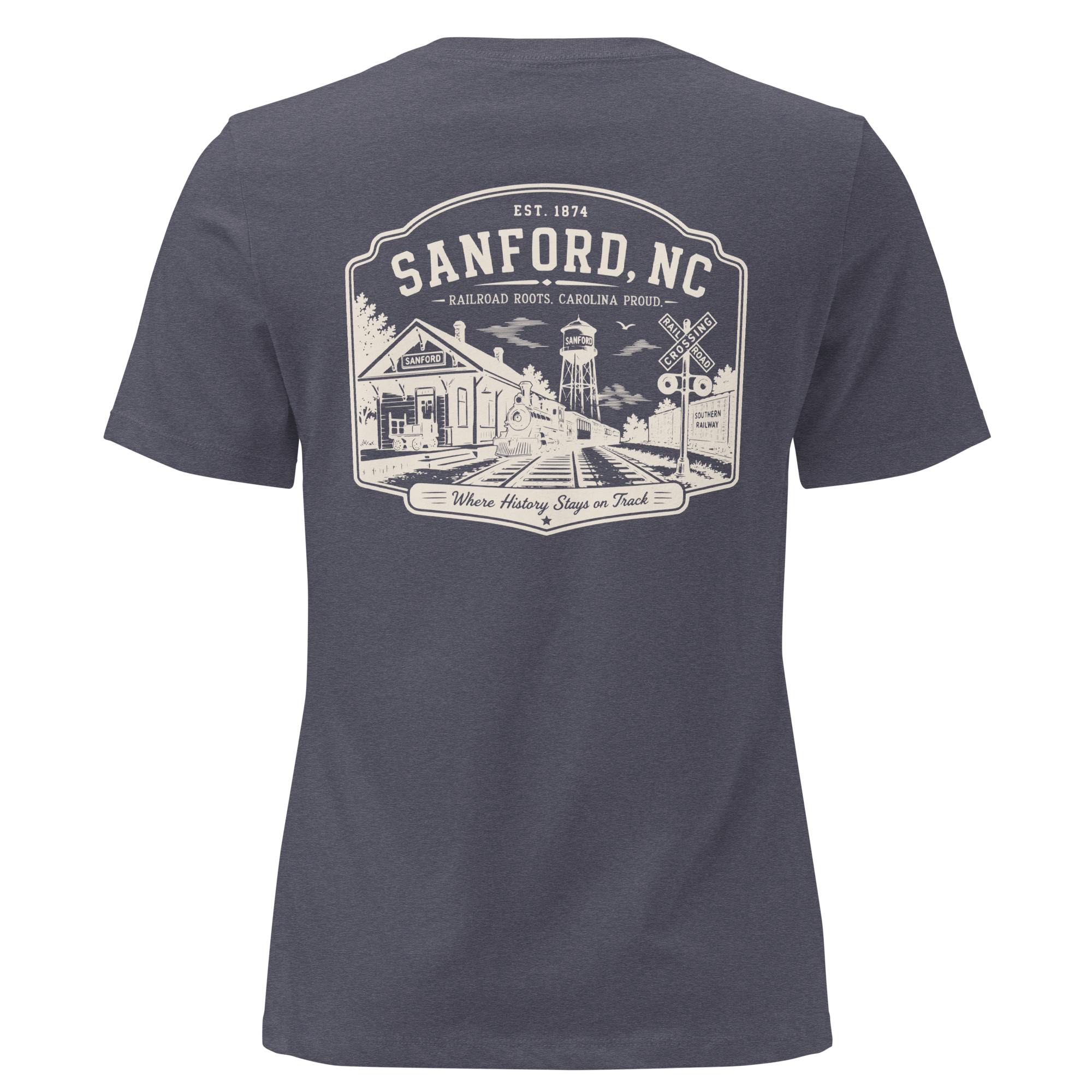 Sanford NC - Railroad Roots - Women's Relaxed T-Shirt