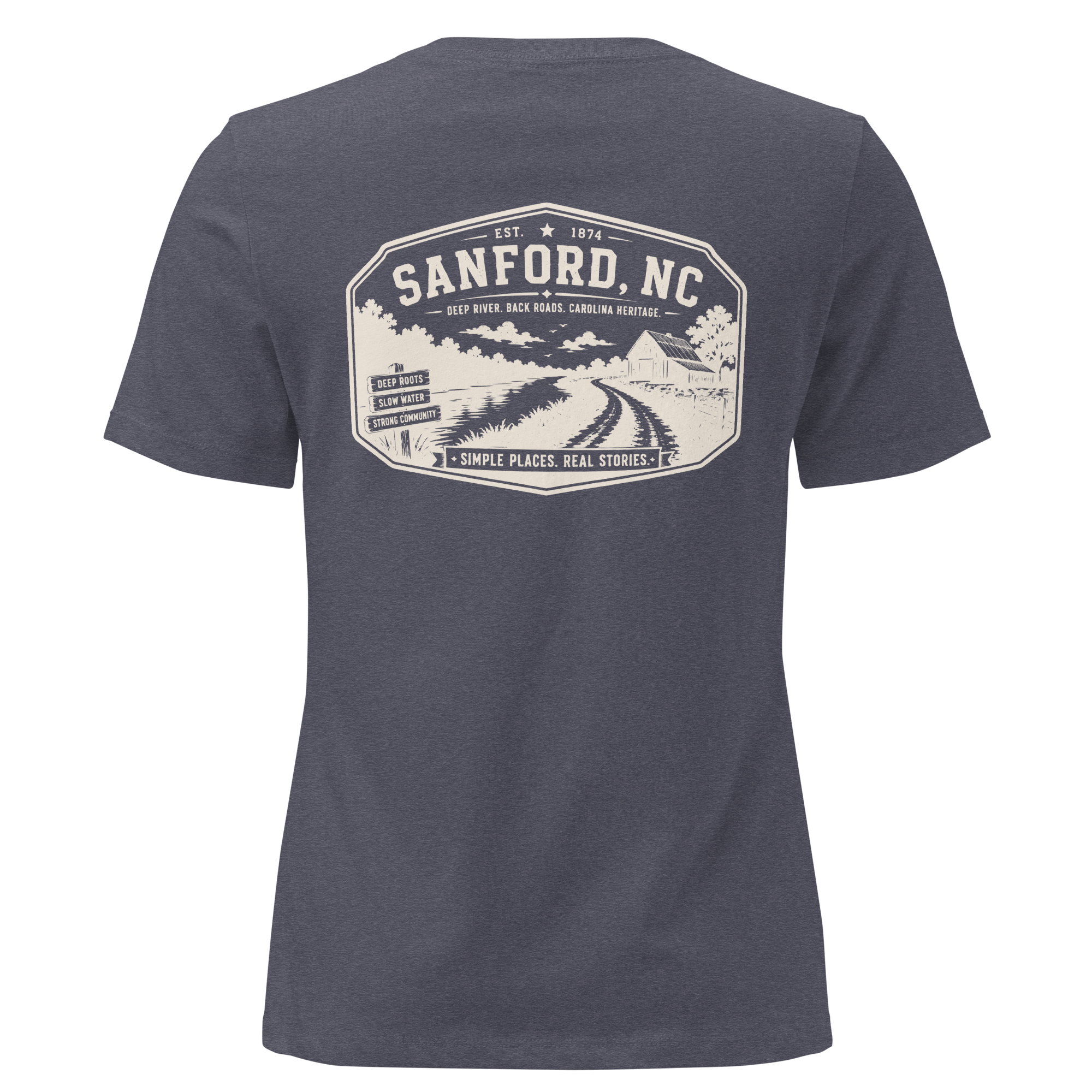 Sanford NC - Deep River Carolina - Women's Relaxed T-Shirt