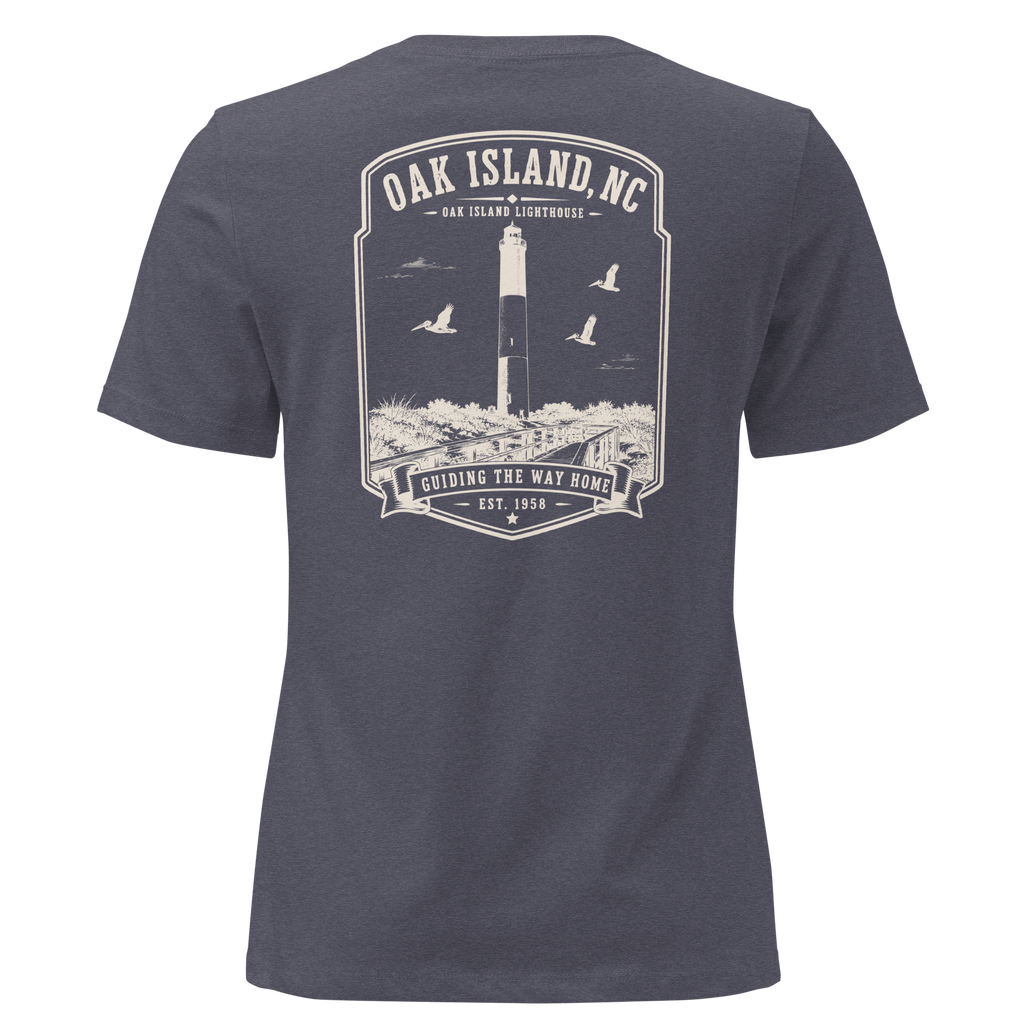 Oak Island, NC - Oak Island Lighthouse - Women's Relaxed T-Shirt
